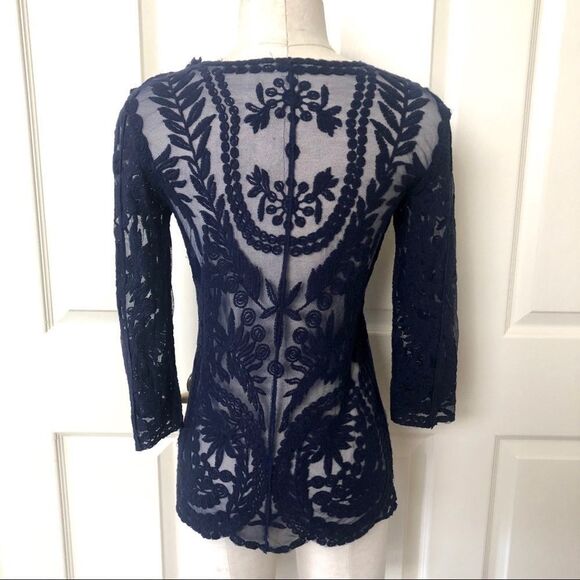 Kenar blue sheer lace top XS - Picture 5 of 9